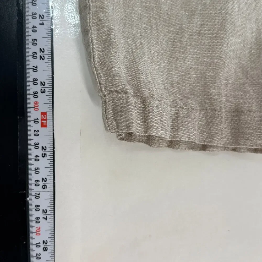 Quince 100% European Linen Tapered Ankle Pants S Flax Pull On Breathable